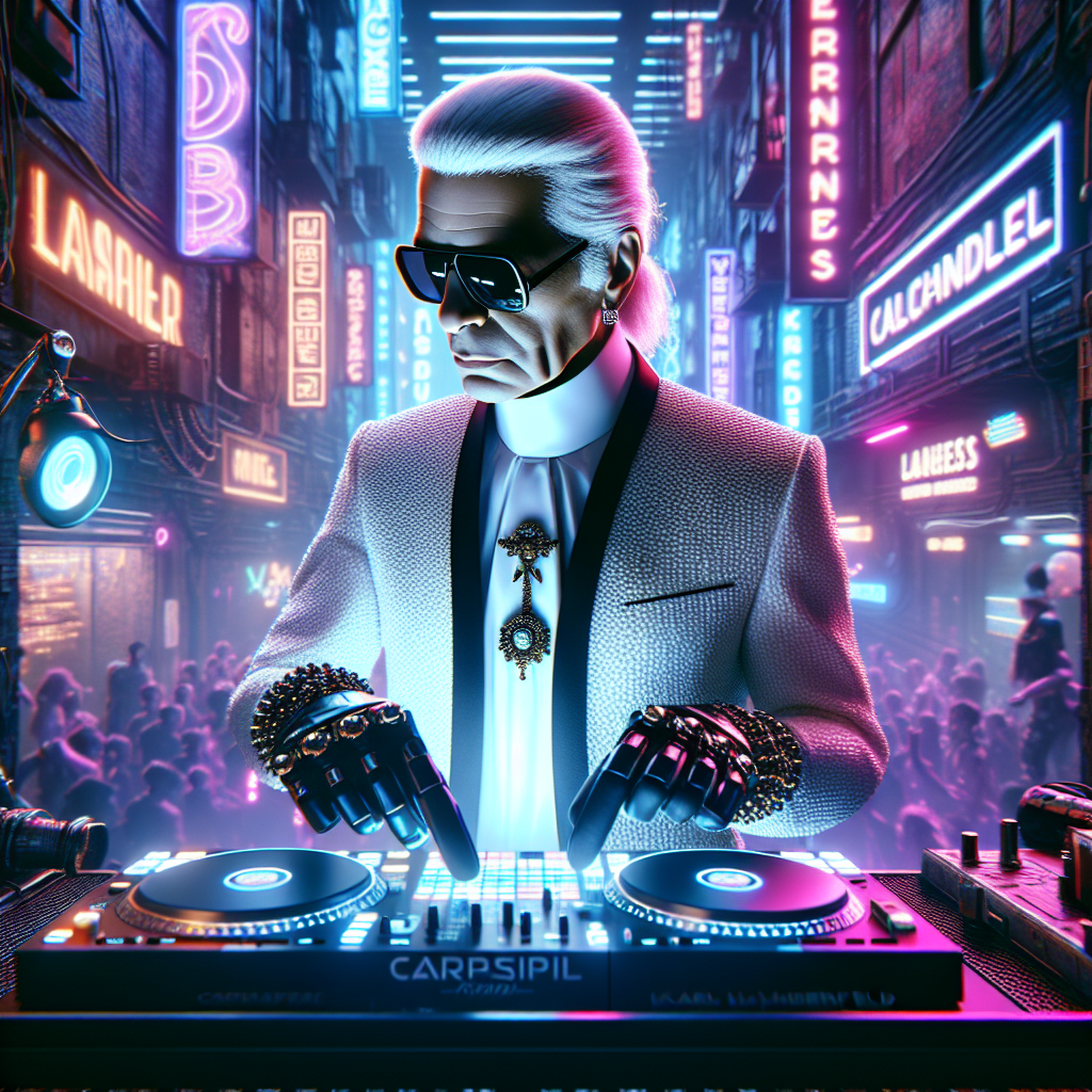 Cyberpunk DJ (dj, cyberpunk, karllagerfeld, lagerfeld, aiart)