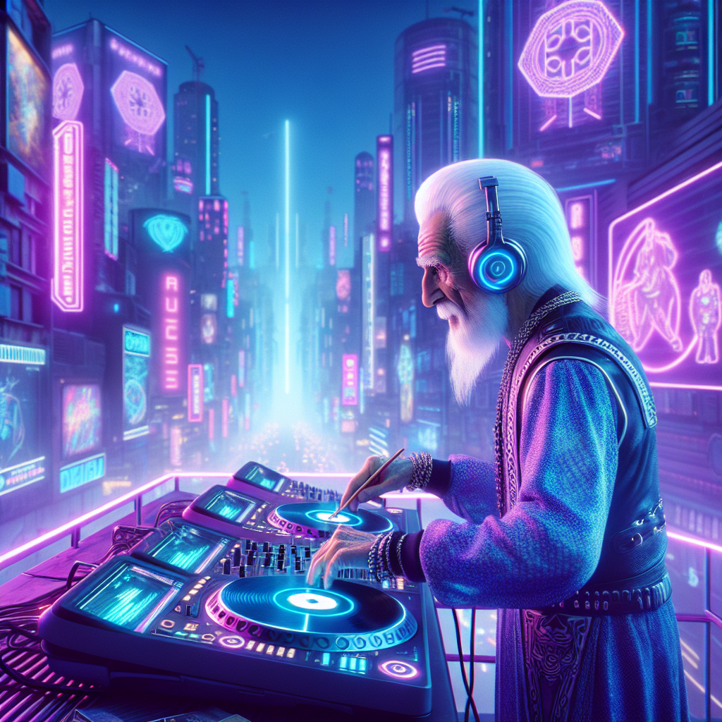 Cyberpunk DJ (dj, cyberpunk, karllagerfeld, lagerfeld, aiart)