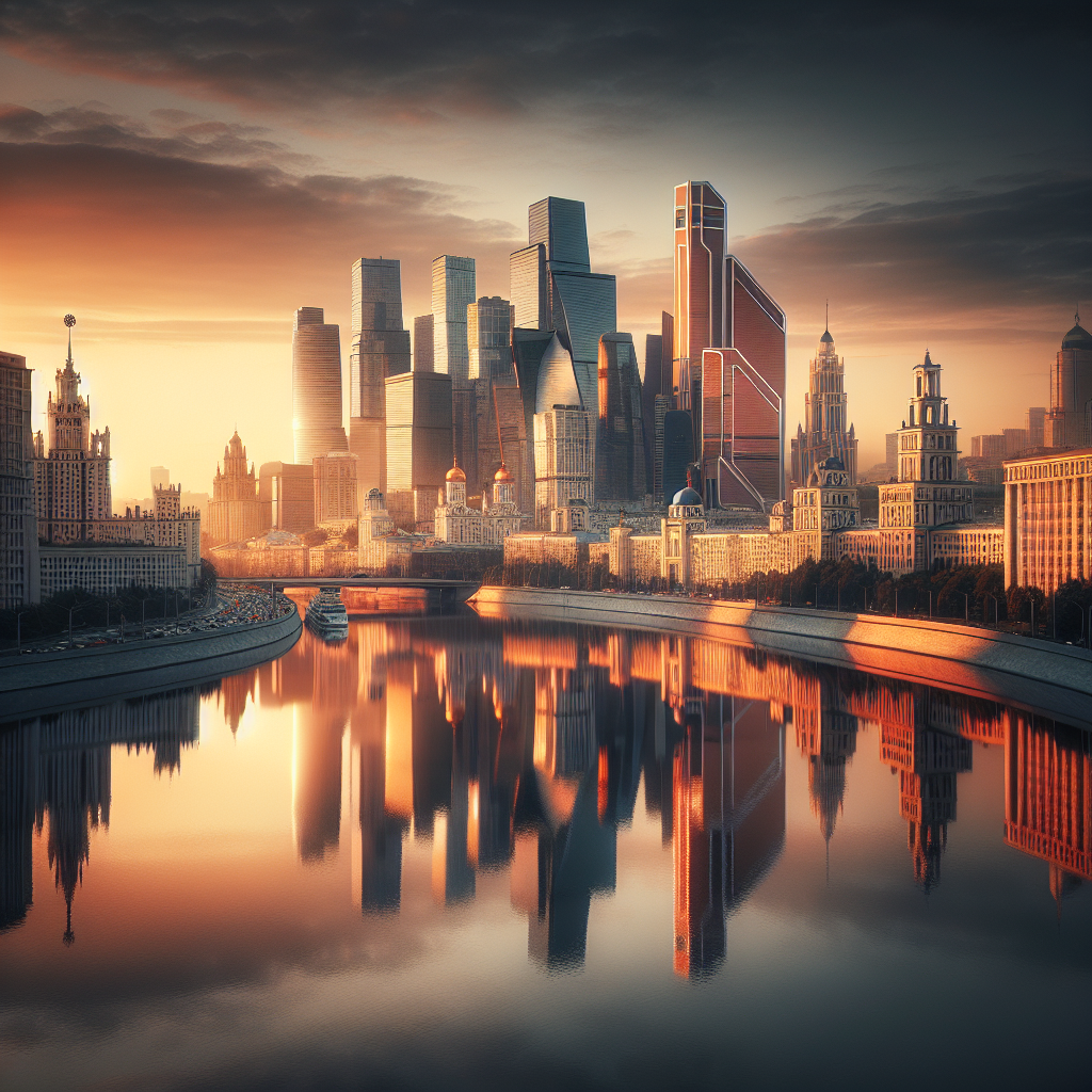 Moscow, evening (moscow, moscowcity, evening, aiart)